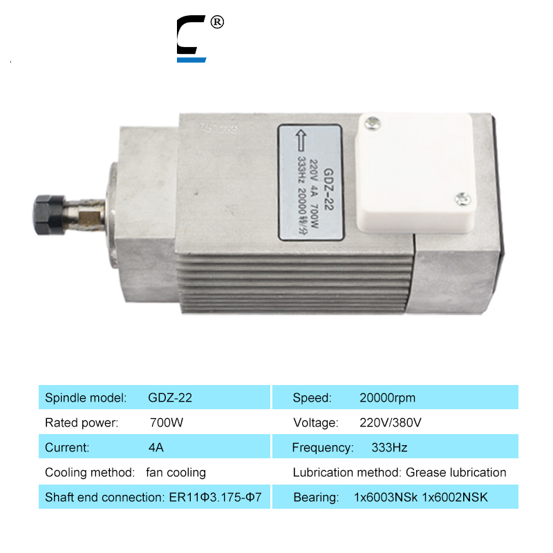 Cnc Spindle Motor - HYCNC Air-cooled Spindle 700W BT30/BT40 20000rpm