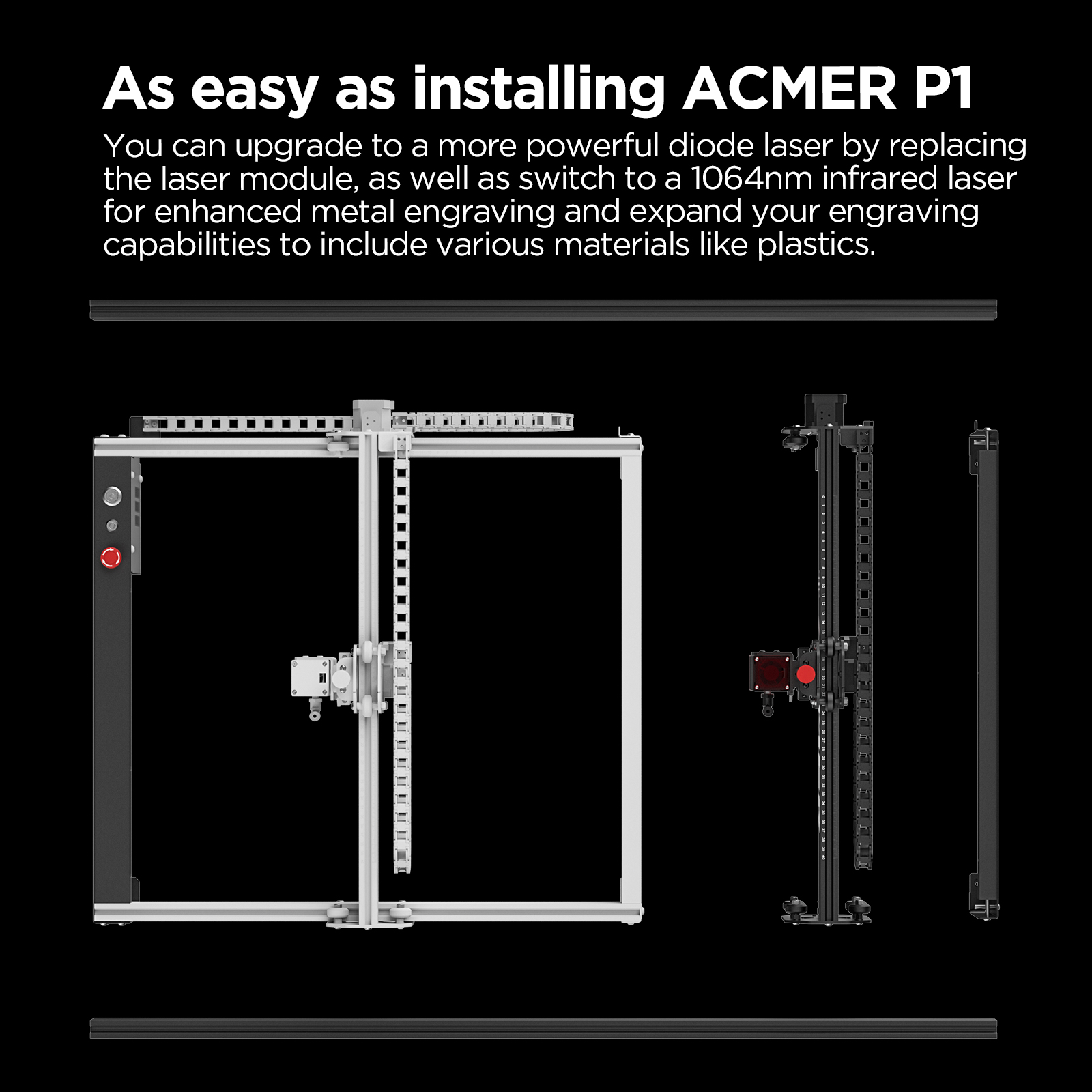 P1 L60 DIY Aluminum Extended F - Industrial Laser Engraver recension och pris
