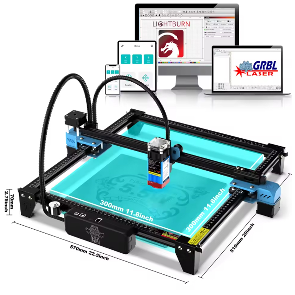 TwoTrees TTS-55 Pro/TTS-10 Pro - Industrial Laser Engraver recension och pris