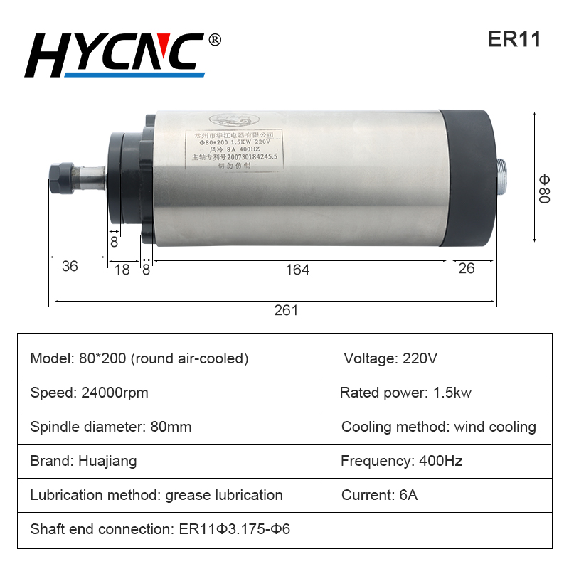CNC Milling Spindle 1.5KW 220V - Cnc Spindle Motor recension och pris